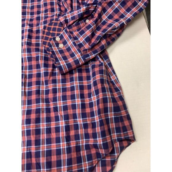 Mens checkered patterned button down top - Picture 2 of 7